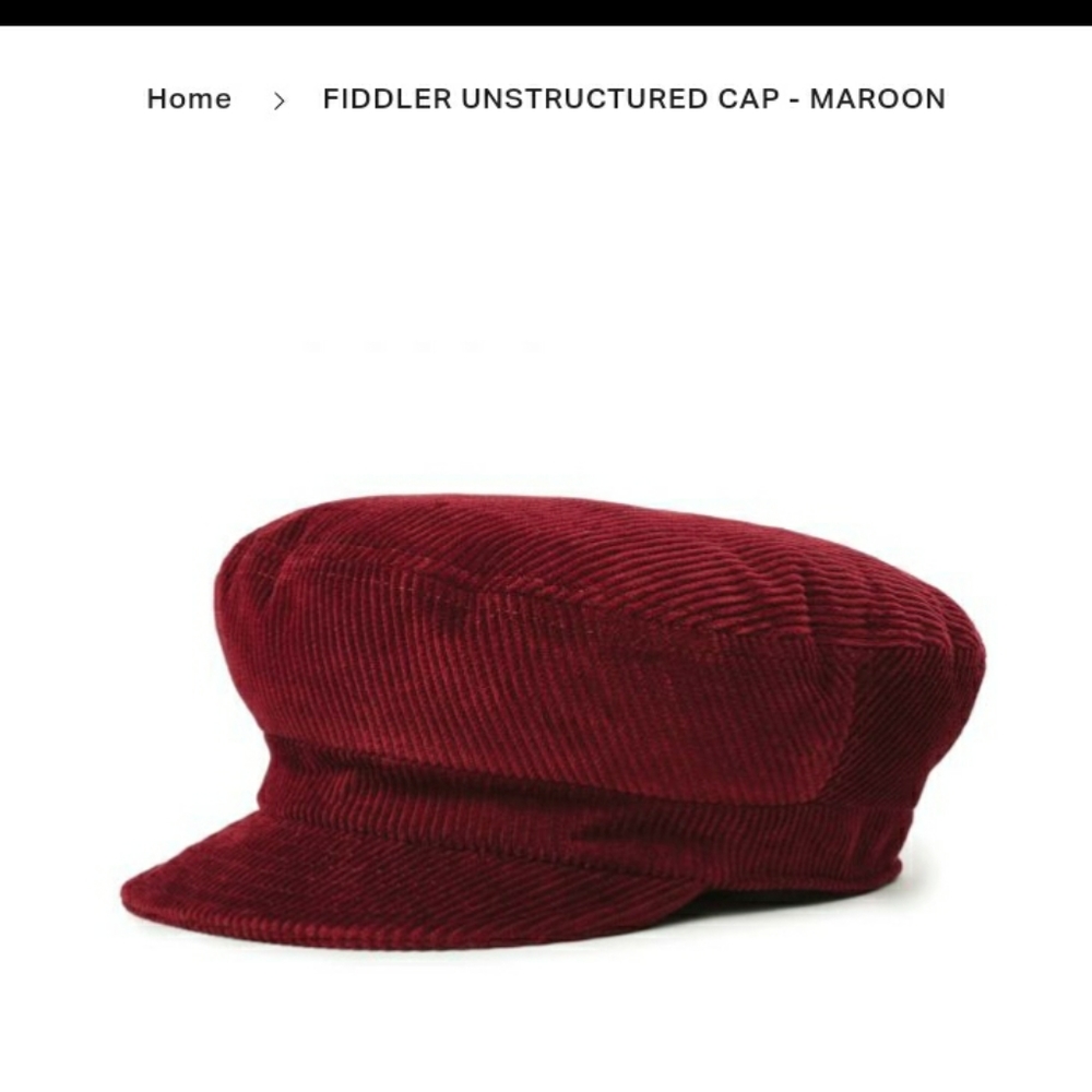 Corduroy Driving Cap Redish Maroon 3T - 4T